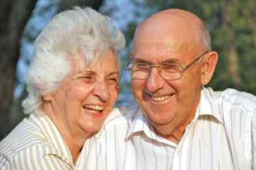 A happy elderly couple