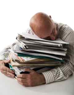 Chronic Fatique Syndrome - Man asleep at work