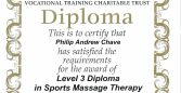Phil is a Fully Qualified Sports Massage Therapist (VTCT Diploma)